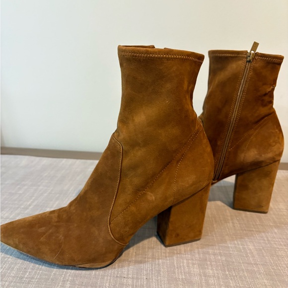Loeffler Randall Tan Suede Heeled Boots - Picture 2 of 6